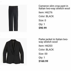 Jcrew pant suit: Parke blazer + Cameron pants in Italian 2-way stretch wool